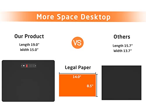Hasuit Night Stand with Charging Station, Large Nightstand with Storage Drawers and Open Cubby, Black Bedside Side End Table for Home Office, Wider Tabletop 19.0'' x 15.0''