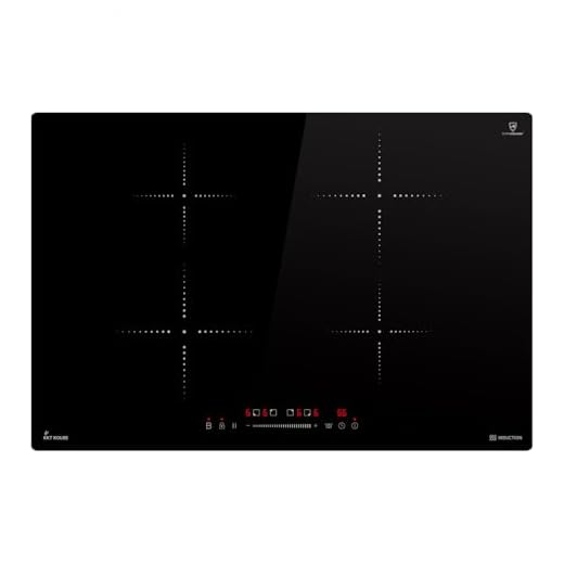 Inductie kookplaat 80 cm | 7 kW | 4 Kookzones | 9 vermogensniveaus | Touch Slider | IH87704RL