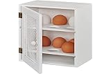 Diseño: este precioso armario huevera de estilo rústico tiene la forma de un pequeño gallinero
