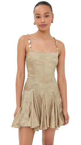 Azeeza Womens Solenne Mini Dress Gold L