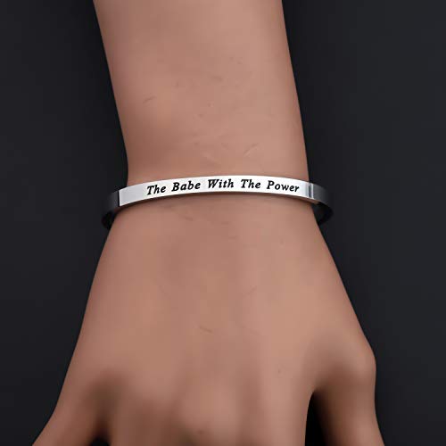 Lywjyb Birdgot Power Gift Empowering Jewelry Feminist Gift for Girlfriend The Babe With The Power Wish Bracelet (Babe With The Power CB) - Image 4