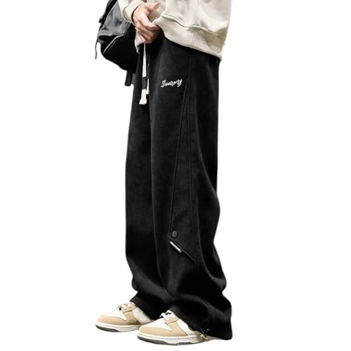 Pantalones de Senderismo para Hombre Cintura Elástica Pantalone Cordón Color Sólido Sencillez con Cordón Elásticos Joggers Largos Pants para Ocio, Gimnasio, Entrenamiento