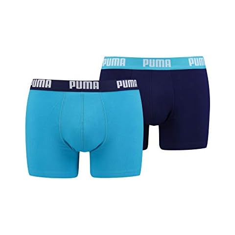 PUMA Men's Aqua/Blue Boxer Trunks (Pack of 2) Cover