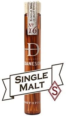 soikoi Daneson Single Malt Scotch Wood Toothpick Lightweight Portable Wooden Gift for Men With Elegant and Luxury Design Toothpick Holder 12 Toothpicks(SCOTCH)