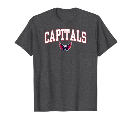 Washington Capitals Arch Over T-Shirt - Black, Small, Unisex-Adults, Short Sleeve, T-Shirt, NHL, Team Logo