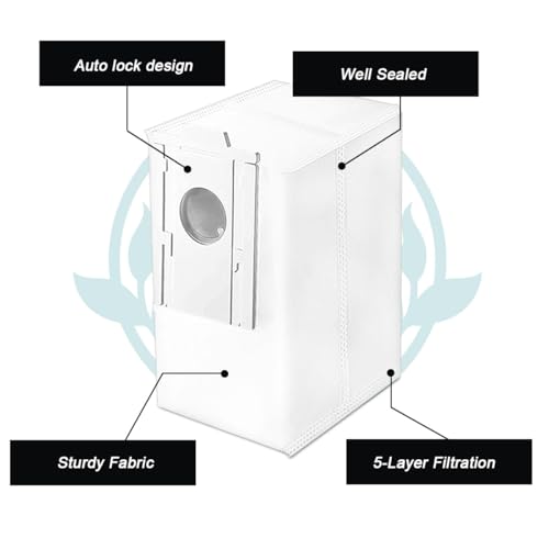 Image of 6 Pack VCA-RDB95 Dust Bags Replacement for Samsung Jet Bot AI+ / Jet Bot+ / Bespoke Jet Bot Combo AI Vacuum Clean Station, Compatible with VCA-SBT90E /XAA, Jet Bot Vacuum Accessories