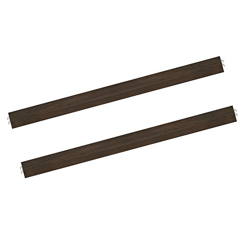 Image of evolur Full-Size Bed Conversion Rails, Designed & Tested for evolur Cribs, Durable Hardwood Build with Secure Mattress Slats, Easy Assembly - Antique Brown