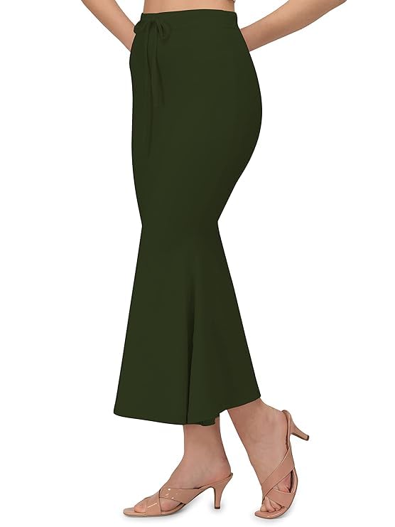 Image of Saree Shapewear Petticoat for Women | Fish Cut Mermaid Slim Fit Saree Shaper with Tummy Control & Side Slit | Stretchable Cotton Lycra Petticoat for Saree, Lehenga, Gown, Bridal Wear