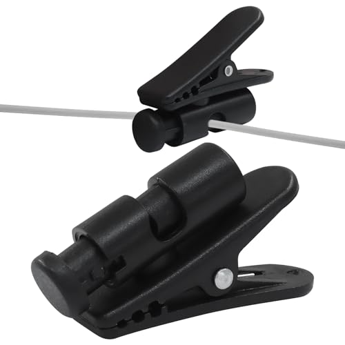 Bonsicoky 2 Pack Headphone Wire Clips - Durable Earphone Cable Clamp Hooks for 2.5-4mm Wires - Keep Your Cords Organized and Secure on Clothing