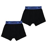 2er-Pack Lonsdale Kinder 2 Stück Boxer Unterhose Blau/schwarz UK 9-10 (M)