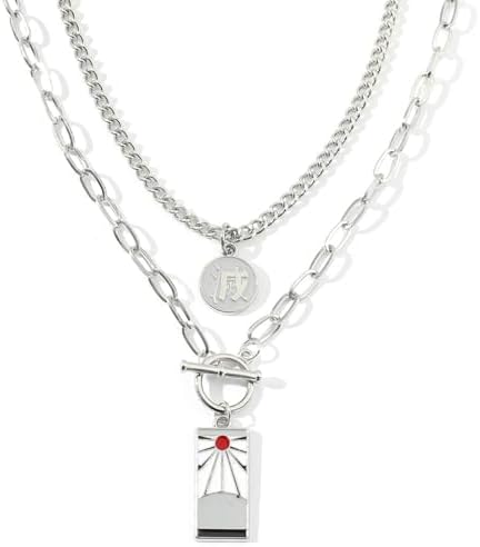 Collier Acier Inoxydable Maille Forçât 0.8mm Avec Pendentif Rond Amérindien 35mm