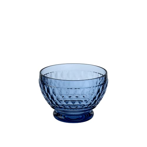 Villeroy und Boch Boston Coloured Dessertschale, 430 ml, Kristallglas, Klar/Blau