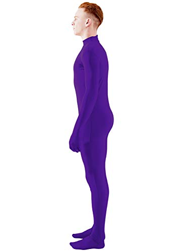 Image of Ensnovo Mens Mock Neck Full Body Unitard Spandex Zentai Suits Costumes