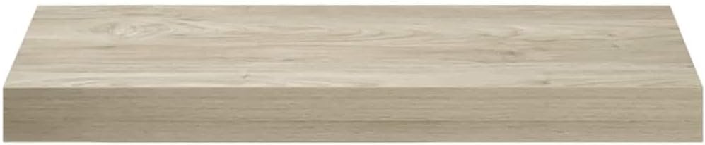 Oak Honeycomb Floating Wall Shelf, 19.7x9.1x1.5 Inch MDF Wood, Modern Room Decor for Living Room, Bedroom, Bathroom