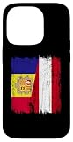 Andorra Austria Media Bandera Patrimonio Austriaco andorrano Carcasa para iPhone 14 Pro