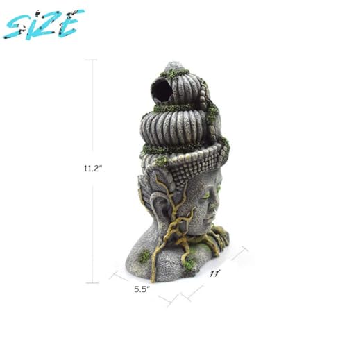 Image of Mistletoe Natural Aquarium Buddha Statue Decoration for Cave for Large Fish Tank ONLY for Above 2ft Tank Decor