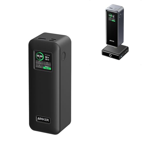 Case for Anker Prime Power Bank(27,650mAh),NOUKAJU Silicone Protective Cover,Drop-Proof,Scratch-Proof,Shock-Proof,Protective Case for Anker Prime 27,650mAh Power Bank 250W(Black)