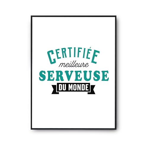 Affiche Serveuse du Monde Otshirt - Solution Déco Murale pour Mur Vide et Cadeau Manqué