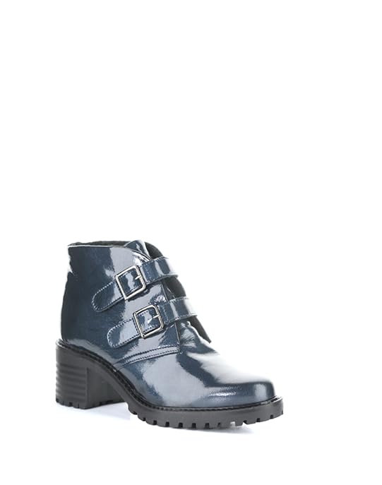 Bos. & Co. Mascara Pat/Mini Sherpa Hook & Loop Boot - Issey