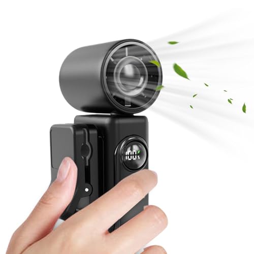 Ventilador de coche recargable con pantalla y cabezal ajustable 7