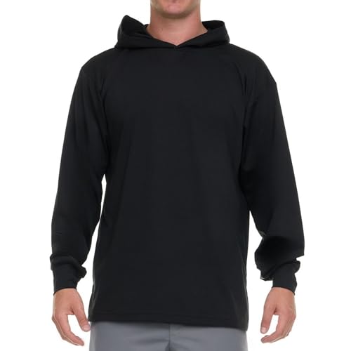Billabong Hooded Rash Guard for Men Big and Tall, UPF 50+ Long Sleeve Swim Shirt