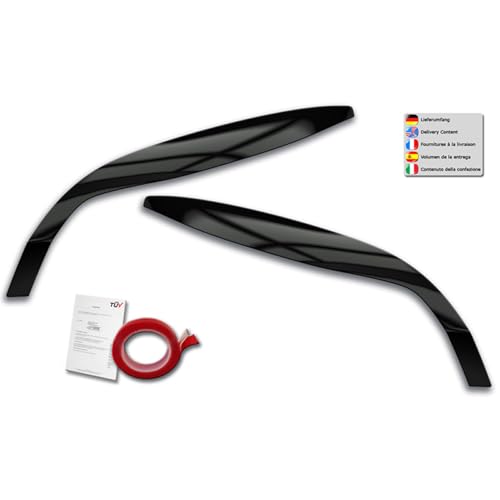 Paupières de phares Megane 3 RDX ABS noir brillant pour un look sportif et aérodynamique