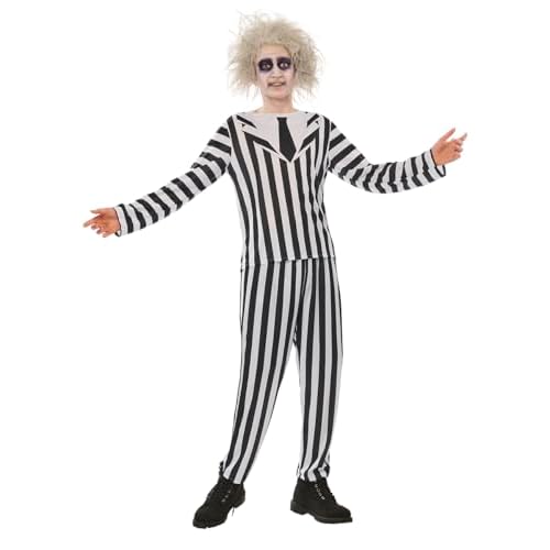 Rubies Disfraz Beetlejuice OPP para adulto, Chaqueta y pantalón impreso, Licencia Oficial Beetlejuice para Halloween, cosplay, fiestas y Carnaval
