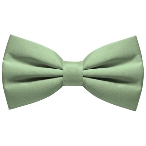 RBOCOTT Mens Sage Green Pre-tied Bow Tie Adjustable Bowtie(42) Cover