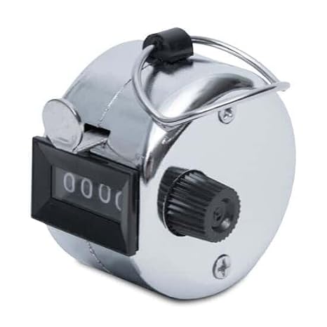 Cole-Parmer Mechanical Handheld Tally Counter, Stainless Steel, 4-Digit