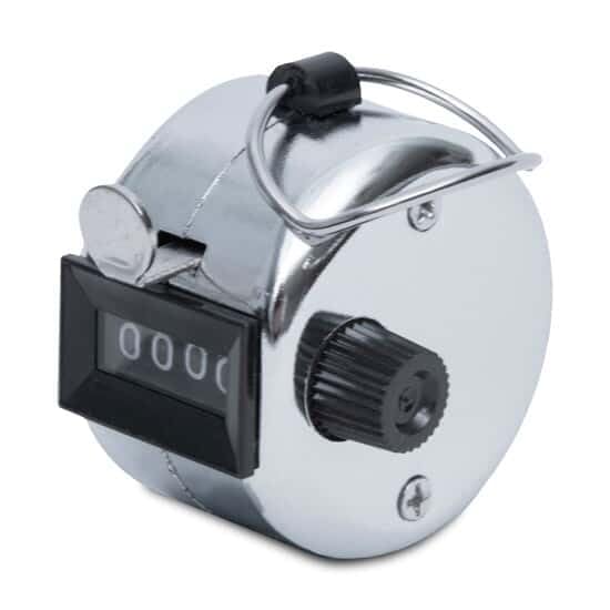 Image of Cole-Parmer Mechanical Handheld Tally Counter, Stainless Steel, 4-Digit