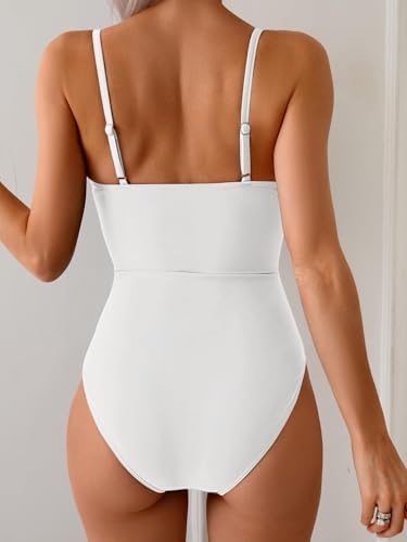 Image of Eomenie Womens Cutout One Piece Swimsuit with Ring Linked Sexy Monokini Bathing Suit for Beach Vacation