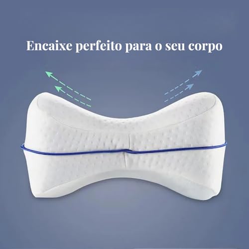 Travesseiro Ortopédico Leg Pillow Premium com Espuma de Memória - Almofada de Suporte Lavável, Confo