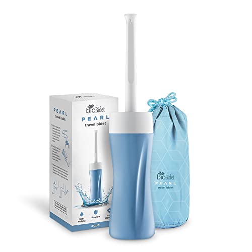 Bio Bidet by Bemis Pearl R-70 Travel Bidet - Peri Bottle for Postpartum Feminine Care and Perineal Recovery, Aqua
