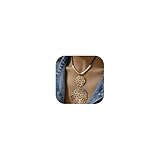 72ore Gold Leopard Statement Necklace for Women Statement Long Big Circle PendantNecklace Jewelry Gift Party Prom Outfits Accessories