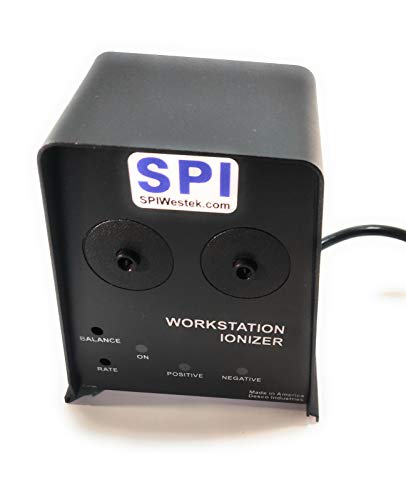 Image of SPI Westek 94000 Workstation Air Ionizer without Fan - 12 inch Area of Effective Electrostatic Control with Still Air Technology & Adjustable Pulse Rate, Compact Size Fits on Top of Desk - 120V