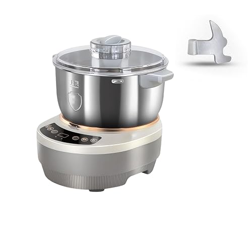 Máquina para hacer masa con tazas medidoras, panel táctil, amasadora de masa, mezclador antiadherente de acero inoxidable para hornear en casa