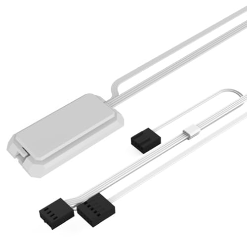 Lian Li 4-Pin Fan Receiver (RF-R-LCD-W) - LCD UNI Fan Wireless Compatible, PWM/Bios Detect Support, for UNI Fan SL LCD/TL LCD Wireless Only - White