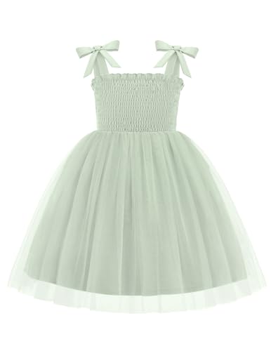 Arshiner Toddler Girl Tutu Dress Summer Bow-Tie Straps Casual Dresses Kids Princess Flowy Swing Clothes for 2-7Y