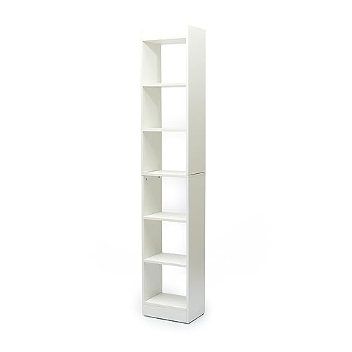 Image of Green Soul Alba 7 Shelves Engineered Wood Book Shelf | Multipurpose Wooden Bookshelf for Home, Bedroom, Living Room, Study Room, Kids Room | Organizer | Storage | 3 Year Warranty (Frosty White)