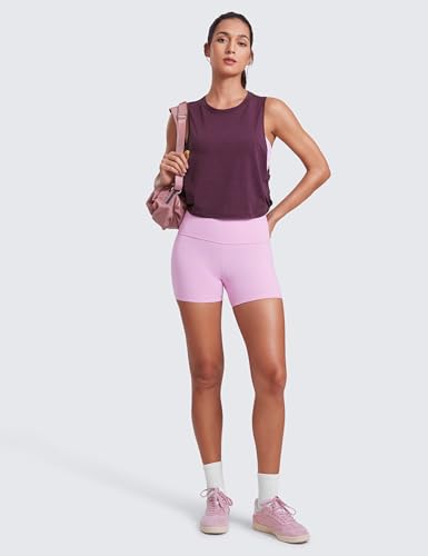 Image of CRZ YOGA Pima Cotton Dropped Armhole Tank | Workout, Naturally Soft, Loose Fit, Crop, Crewneck, Knotted Sides, Sleeveless Tops for Women