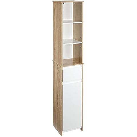 Armario Alto de Baño kleankin con Puerta, Cajón y 3 Estantes Cover