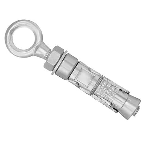 M6 M8 M10 M12 HEAVY DUTY MASONRY EYE BOLT SHIELD ANCHOR RAWLBOLT FIXINGS ZINC (M6)