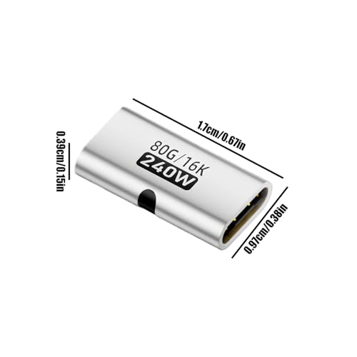 Genérico USB C Female to Female Adapter - Type C Coupler for Charging | Durable Connector Extension for Smartphones, Laptops, Tablets, and Accessories, Compact Design for Home, Office, or Travel Use - imagen 5