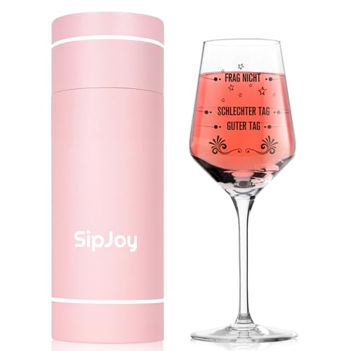 SipJoy Lustige Geschenke für Frauen 550ml Weingläser mit Gravur...