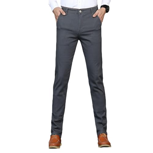 Pantalon en coton pour homme coupe droite slim tendance printemps été