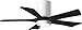Matthews IR5HLK-WH-BK-42 Irene Indoor/Outdoor Damp Location 42" Hugger Ceiling Fan with LED Light and Remote & Wall Control, 5 Wood Blades, Gloss White
