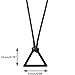 Shqncoh Anime Chainsaw Denji Necklace Cord Pull Ring Metal Black Triangle Shape Pendant Charm Cosplay Props Halloween Accessory