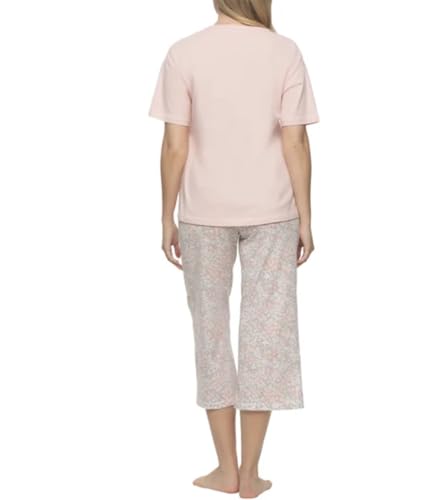 Felina Women's 4 Piece 100% Cotton Sleep Pajama Set, Tee, Tank, Short, and Capri Pant2