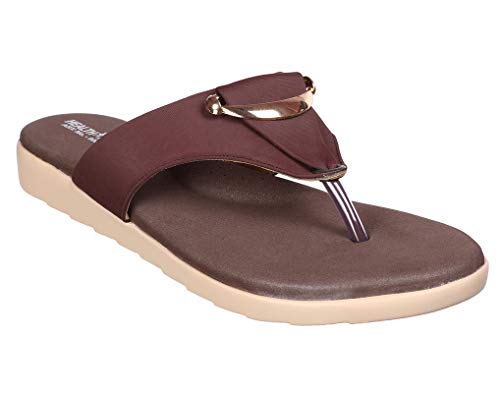 Image of HEALTH FIT Womens Black-Red Extra Soft Ortho Care Diabetic & Orthopedic Slippers / /Doctor Chappal & Flip Flop Footwear with Arch Support