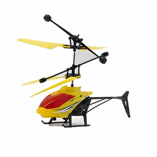 Image of Exceed Helicopter Remote Control and Hand Sensor Charging Helicopter Toys with 3D Light Toys for Boys Kids (Yellow)